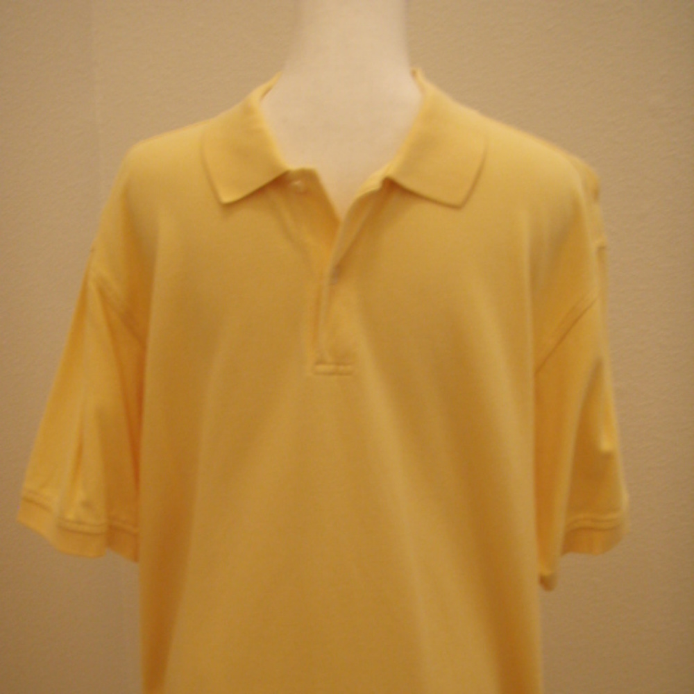 Men's IZOD Canary Yellow polo Style Large Shirt